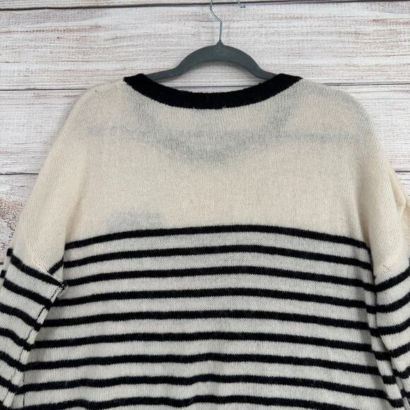 Rails Wool Cashmere Blend Perci Bretton Heart Sweater Womens Large Cream Black - Picture 4 of 14